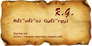 Révész Györgyi névjegykártya