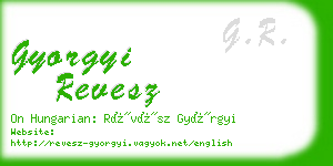 gyorgyi revesz business card